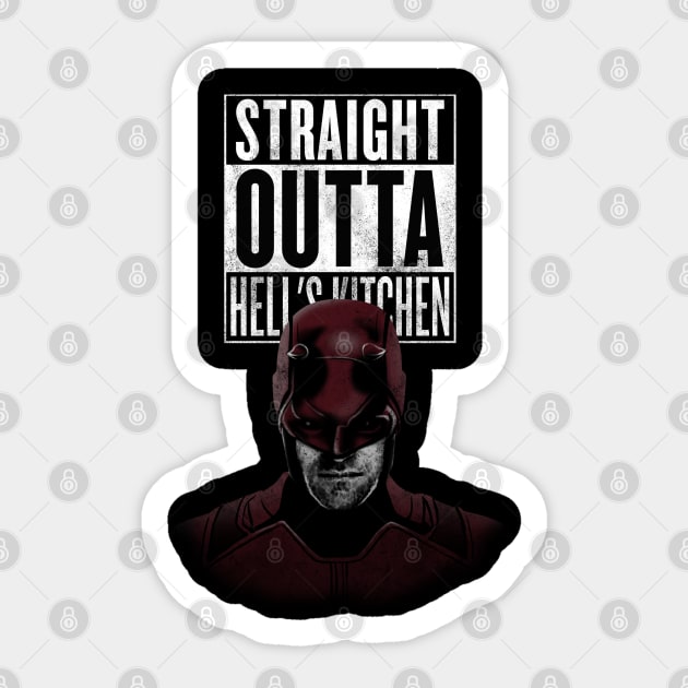 Straight outta Hell Sticker by RetroFreak